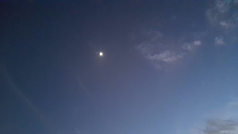 Great view of the sky and the moon