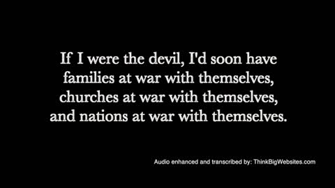 If I were the devil re-mastered audio Paul Harvey