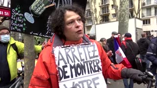 French protesters march against vaccine pass