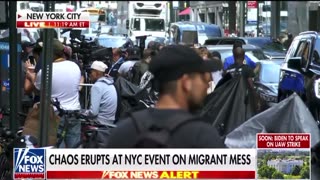 Chaos erupts at NYC event on migrant crisis