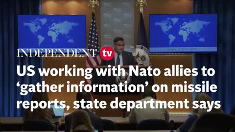 US working with Nato allies to 'gather information' on missile reports, state dept says