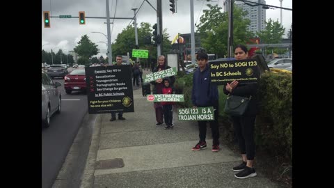 Great Anti SOGI rally everyone June 10, 2023, Guildford, Surrey BC Canada