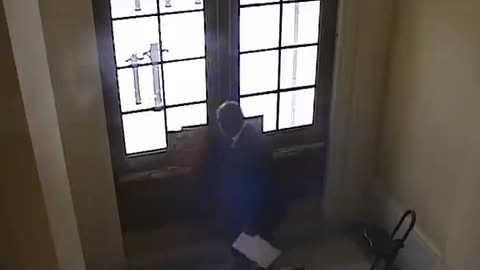 Jamaal Bowman removed warning signs before pulling the fire alarm in Capitol, new footage reveals.