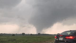 Tornado on the near ground Stillwater Oklahoma