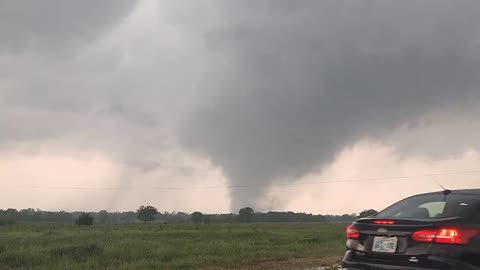 Tornado on the near ground Stillwater Oklahoma