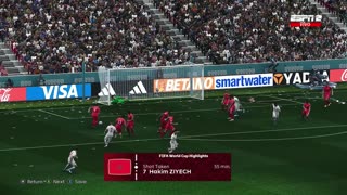 eFootball PES 2021 l Morocco win Group F game FIFA World Cup Quatar 2022 Canada v Morocco