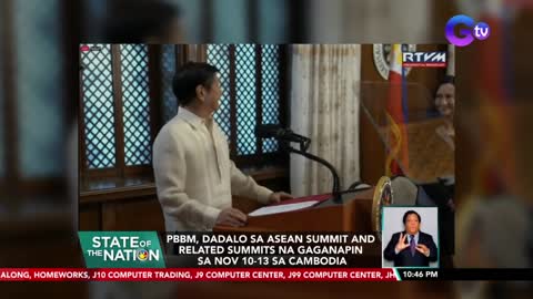 PBBM, dadalo sa ASEAN Summit and Related Summits na gaganapin sa Nov 10-13 sa Cambodia | SONA