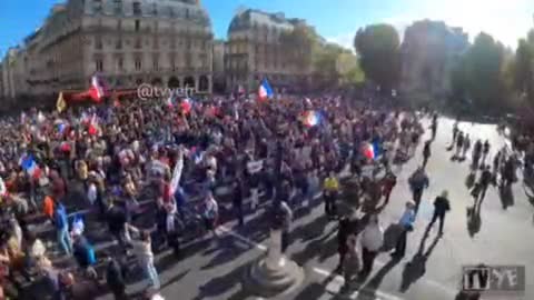 Anti NATO protests in Paris yesterday.