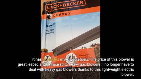 View Reviews: BLACK+DECKER Electric Leaf Blower, 7-Amp (LB700)