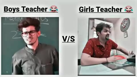 Girls Teacher 😂 VS Boys Teacher 😂 | pro vs legend | memes | girls vs boys ||Mr Fact Effect||