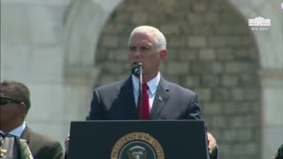 Vice President Pence Gives Speech Supporting The Police