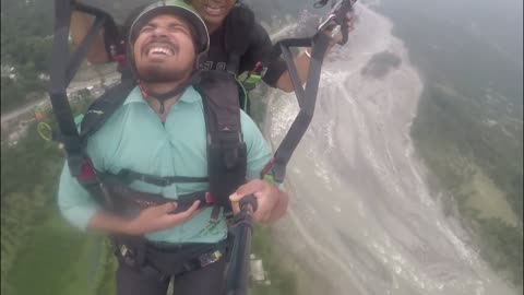 Scared Man Goes Paragliding