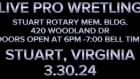 NICW March 30th in Stuart, VA