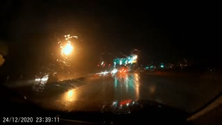 HEAVY RAIN DEC 24 2020 (I-76 East - Walt Whitman Br - New Jersey)