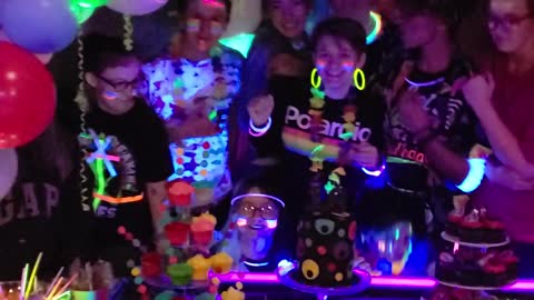 Fun Glow in the Dark 18th Birthday Party