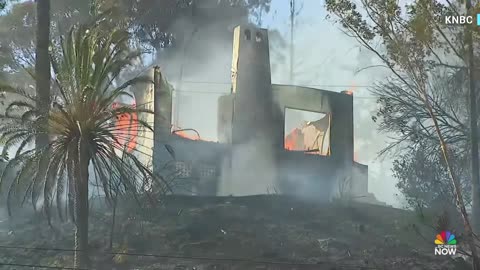 California's 'Edgehill Fire' destroys several homes