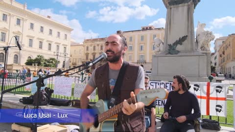 Manifestazione per il diritto allo studio - No Green Pass - Piazza d'Italia Sassari 09/10/2021