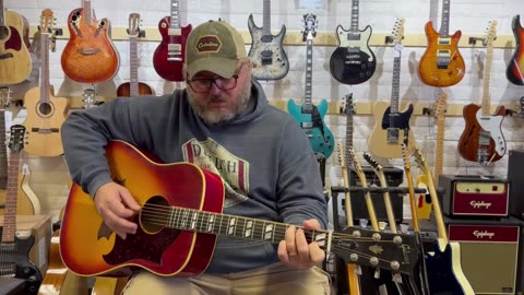 Donny Grubb and 1976 Gibson Dove at Lost Dutchman Guitar Company