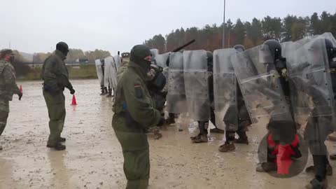 Kosovo Force 28 Crowd Riot Control Training