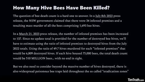 Australia Neurotoxic Fipronil Wildlife GENOCIDE Continues: 500+ MILLION Bees DEAD And Untold Animals