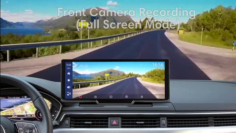 Westods Portable Wireless Carplay Car Stereo with 2.5K Dash Cam