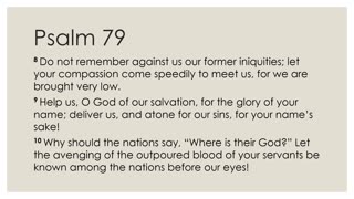 Psalm 79 Devotion