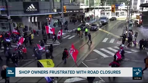 Toronto businesses frustrated with protest road closures- NEWS OF WORLD