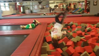 Forward flip at Bounc Club Powell Ohio