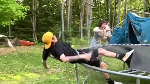 Trampoline Springs Fail Spectacularly