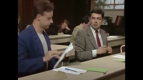 MR. Bean In Exam With Funny Moments- Exam Clip