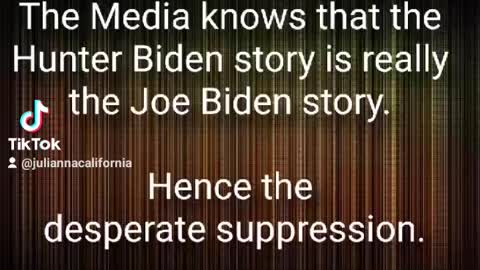 The Media knows that the Hunter Biden story is really the Joe Biden story.