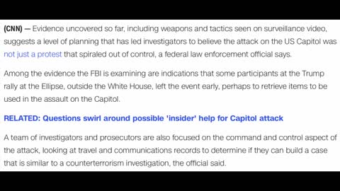 CNN Infers Capitol Riots Were Planned