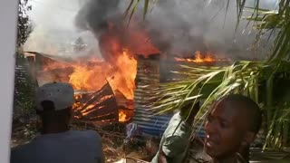 Residents in Kayamandi are battling to bring a fire under control