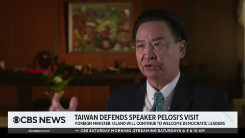 Taiwan's foreign minister defends Pelosi's visit
