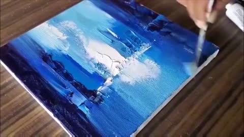 sea level level oil painting