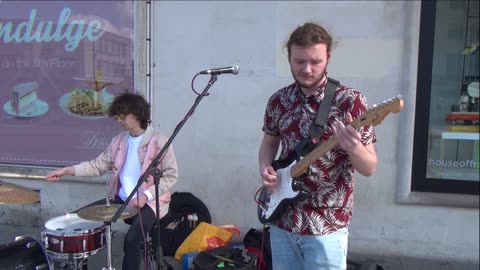 Common Logic Rock Band Busking Ocean City 2018 Plymouth