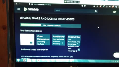 what the Hell Rumble? 225 minutes to upload with a 100Mb connection WTF Rumble
