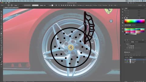 Illustrator drawing - teach you how to draw a Ferrari F8 2