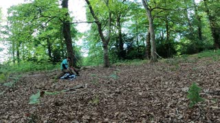 Making coffee at a historical site. Speedlapse