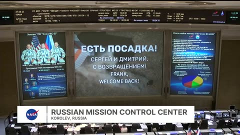 Soyuz MS-23 Spacecraft Deorbit Burn, Kazakhstan Landing