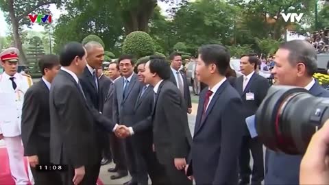 Press conference between President Tran Dai Quang and President President Obama