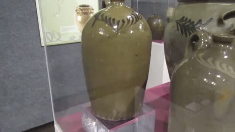 The McKissick Museum exhibit of Thomas Chandler pottery from Edgefield, South Carolina
