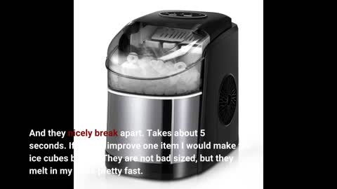 Euhomy ice maker machine countertop with handle, 26lbs/24h, 9 bullet ice cubes ready in 6 mins