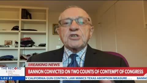 Alan Dershowitz Says Bannon Conviction 'Very Likely' Will Be Reversed