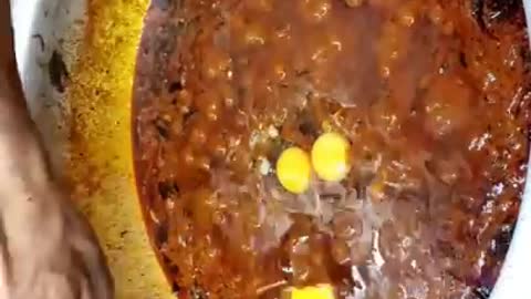 Yummy egg Spanish curry making