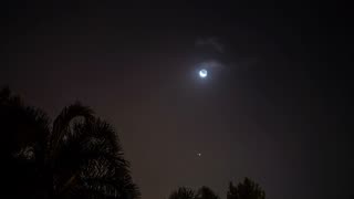 Céu do dia 23/11 Lua Crescente Convexa em Áries