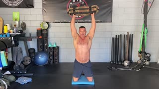 Exercise Technique #6 Sandbag: Kneeling Press on Airex Pad