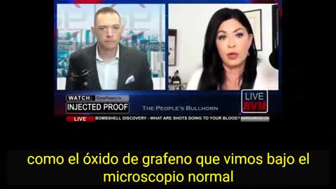 Dra. Jane Ruby sangre vista al microscopio con falsa vacuna de grafeno Pfizer show Stew Peters