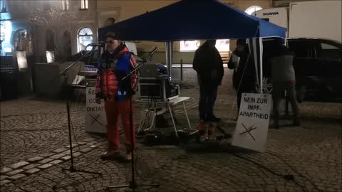 FRIEDENSFAHRER FRANK, FRIEDENSGEBET - KAMENZ, Markt, KUNDGEBUNG, 11 03 2022