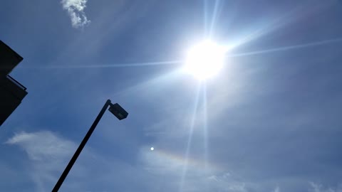 Odd clouds and Sun Halo. May 23 2022 in Toronto